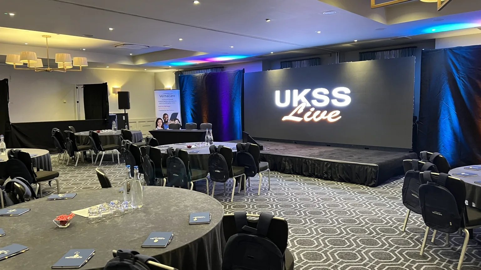 Large LED wall used for a professional corporate conference